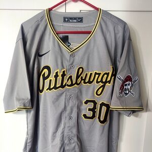 Paul Skenes Pittsburgh Pirates Gray Script Stitched Jersey. NWT